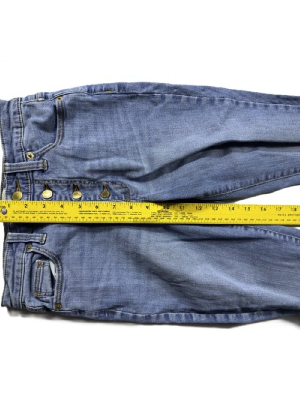 Universal Thread Women's Jeans, Denim Distressed High Rise Skinny, Button Fly - Picture 8 of 10